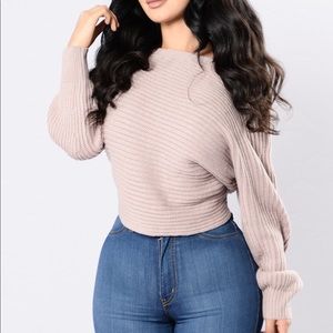 Mauve Crop Top Sweater